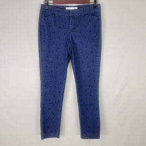 Old Navy Womens‎ Jeans 2 Blue Low Rise Pixie Ankle Polka Dot Denim W28 x L25